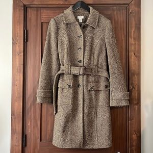 🧥 Herringbone Wool Ann Taylor Coat size 10 🧥